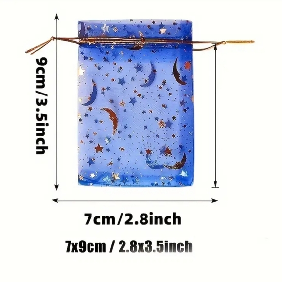 15pc Star and Moon Transparent Drawstring Bag - Picture 4 of 4
